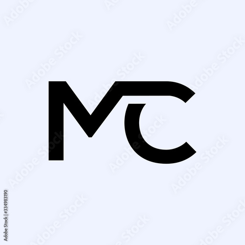 Initial MC letter Logo vector Template. Abstract Letter MC logo Design. Minimalist Linked Letter Trendy Business Logo Design Vector Template.