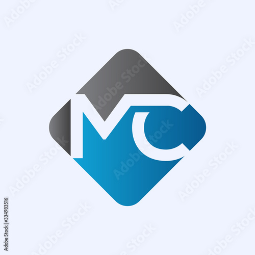 Initial MC letter Logo vector Template. Abstract Letter MC logo Design. Minimalist Linked Letter Trendy Business Logo Design Vector Template.