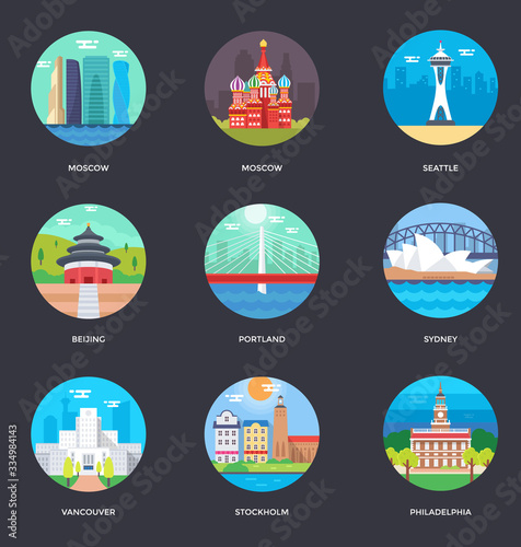  Vector Illustrations Pack Of World Cities 