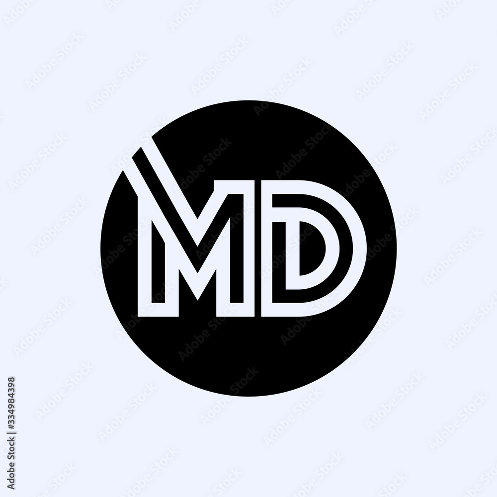 Initial MD letter Logo vector Template. Abstract Letter MD logo Design ...