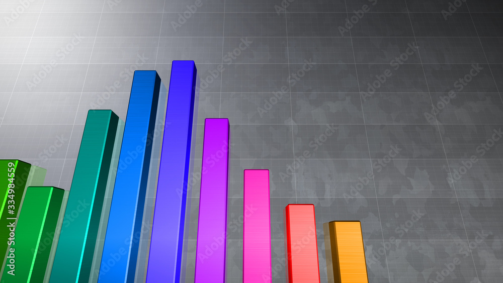 Business Economy Data Graph finance Chart Bar Growth Success 3D illustration background Business Economy Data Graph finance Chart Bar Growth Success 3D illustration background