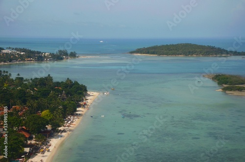 Aerila view on tropical beach and sea in Thailand