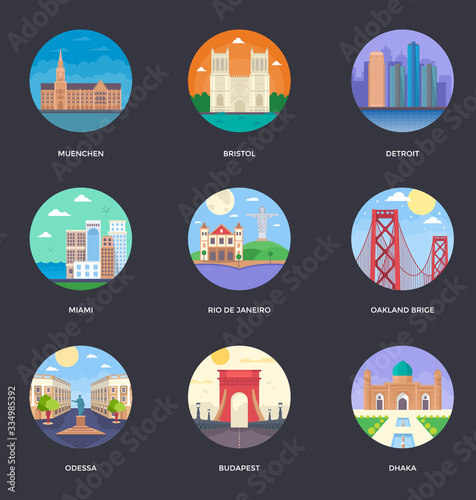  World Cities Illustration Vector Pack 