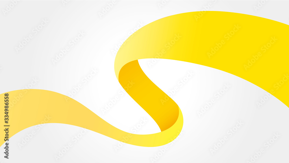 vector illustration of the ribbon that dances in S (yellow) vector illustration of the ribbon that dances in S (yellow)