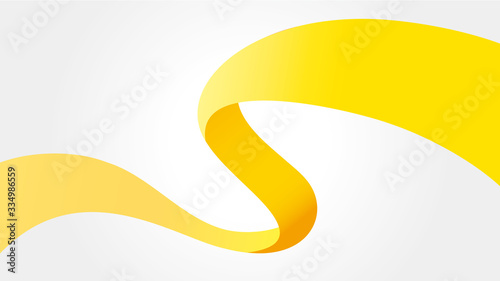vector illustration of the ribbon that dances in S (yellow)