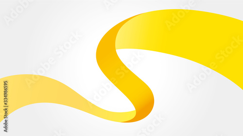 vector illustration of the ribbon that dances in S (yellow)