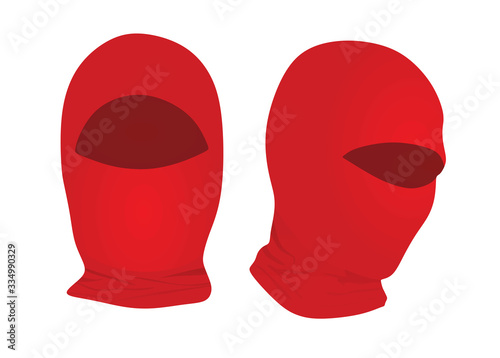 Red ninja mask. vector illustration