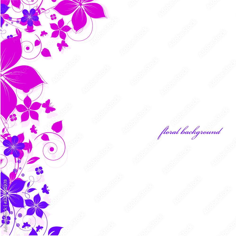 abstract floral background with butterflies abstract floral background with butterflies