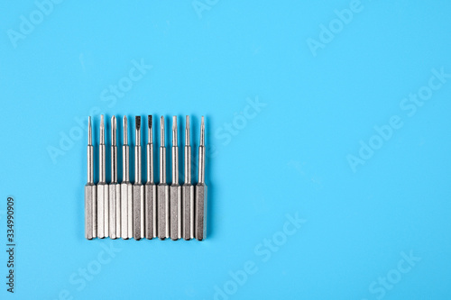 .A set of screwdrivers for repairing phones  smartphones  PCs and other office equipment.
