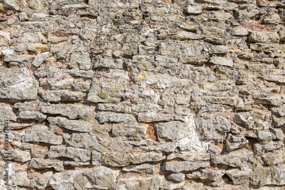 old masonry, old wall of rubble stone