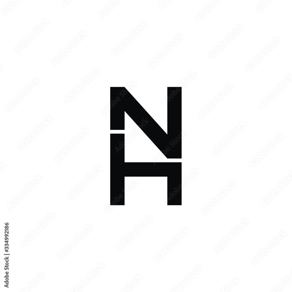 nh letter original monogram logo design nh letter original monogram logo design