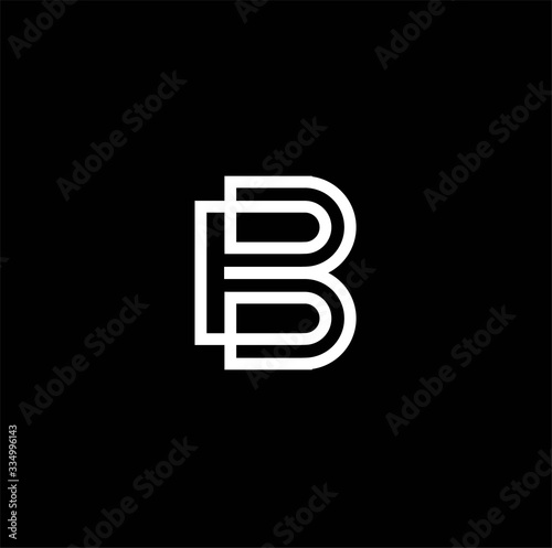 b letter , letter B design logo, B letter logo line logo creative logo design Vector Image , letter b line logo design template vector image , letter b line icon logo design 