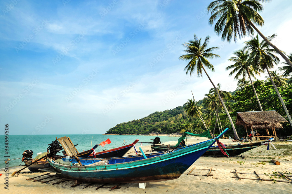 Coconut Beach on tropical sand in Krabi province thailand Coconut Beach on tropical sand in Krabi province thailand