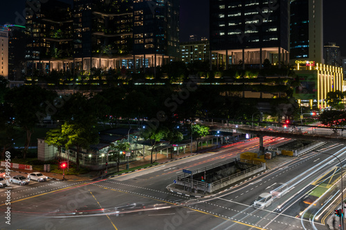 night traffic in singapore