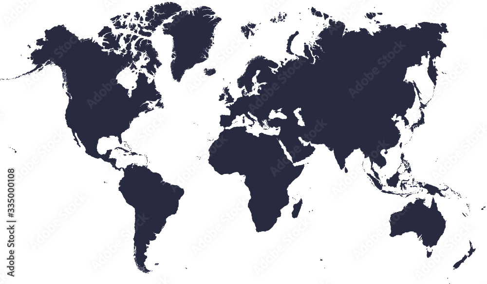 Obraz premium World Map Vector Illustration