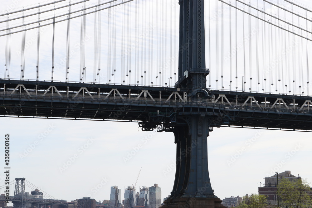 Fototapeta premium bridge and manhattan skyline