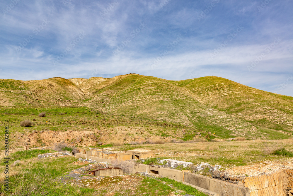 Naklejka premium Aerial view of Golan Heights, israel