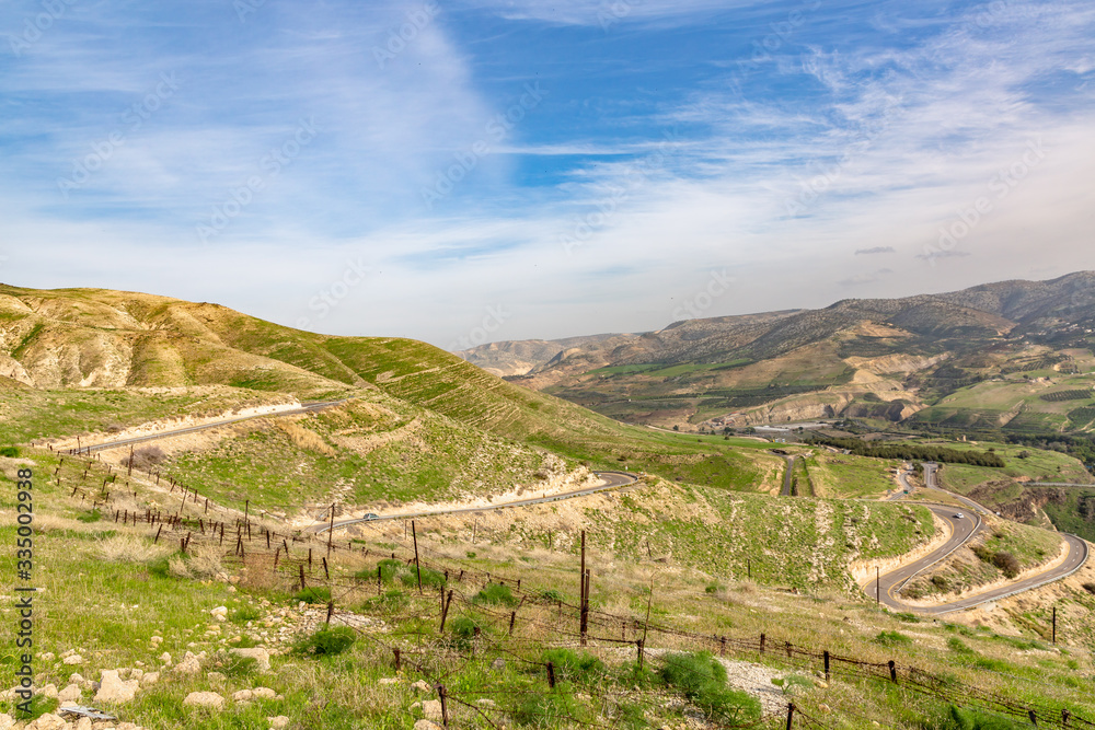 Landscape view of Golan Heights, israel