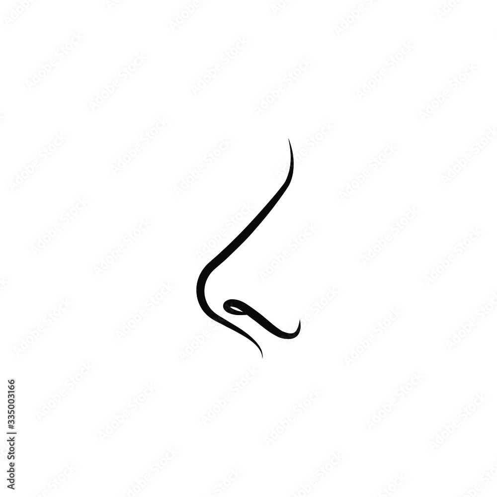 Nose icon design. Human sense symbol concept isolated on white background. Vector illustration Nose icon design. Human sense symbol concept isolated on white background. Vector illustration