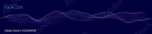 Music abstract background blue. Equalizer for music, showing sound waves with music waves, music background equalizer vector concept.