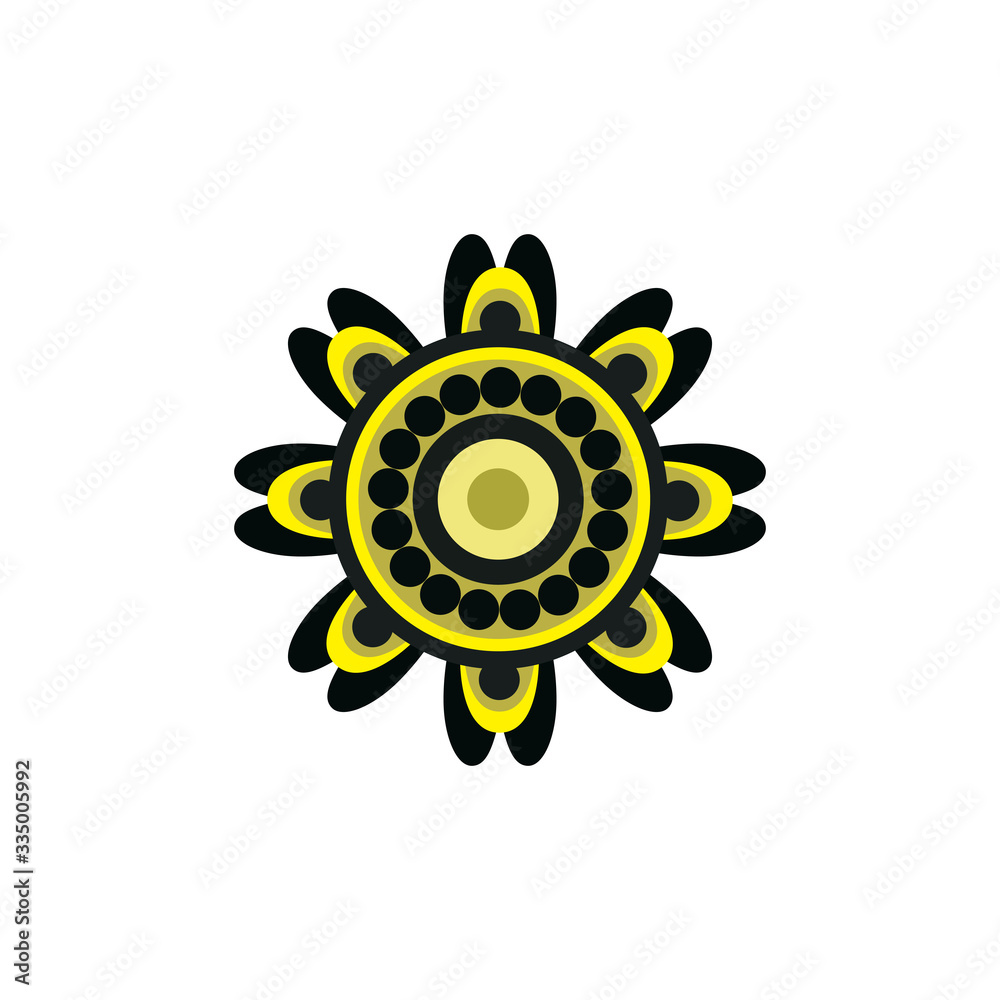 Aboriginal art dots painting icon logo design Aboriginal art dots painting icon logo design