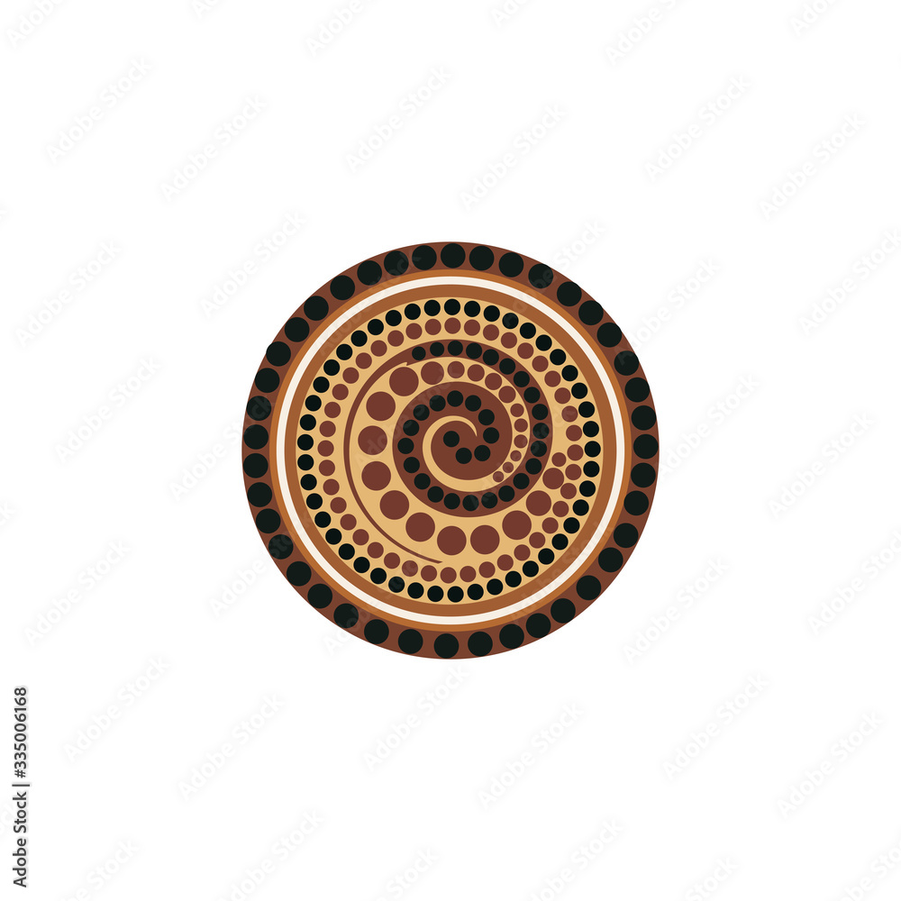 Aboriginal art dots painting icon logo design Aboriginal art dots painting icon logo design
