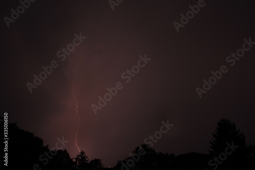 lightning strike at night © LoryLab