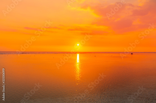 Sunset in bali Gili island, Indonesia