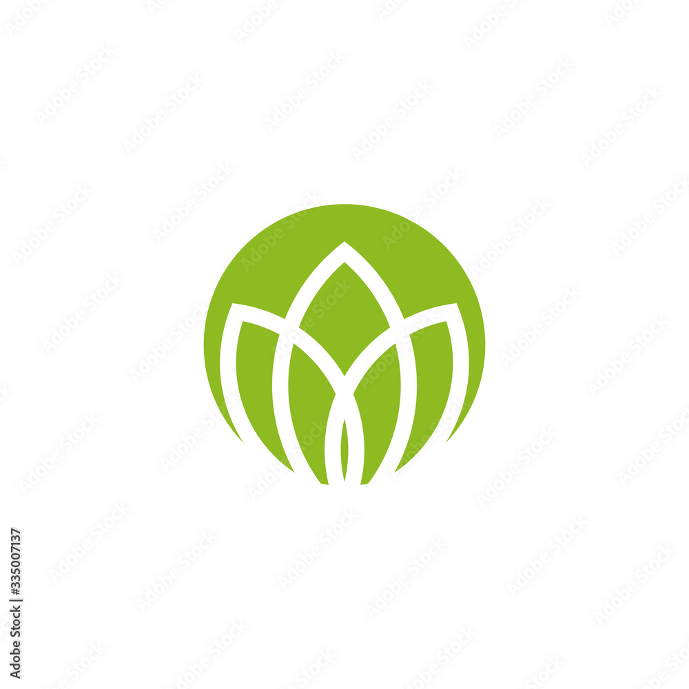 Lotus flower icon logo design template Lotus flower icon logo design template