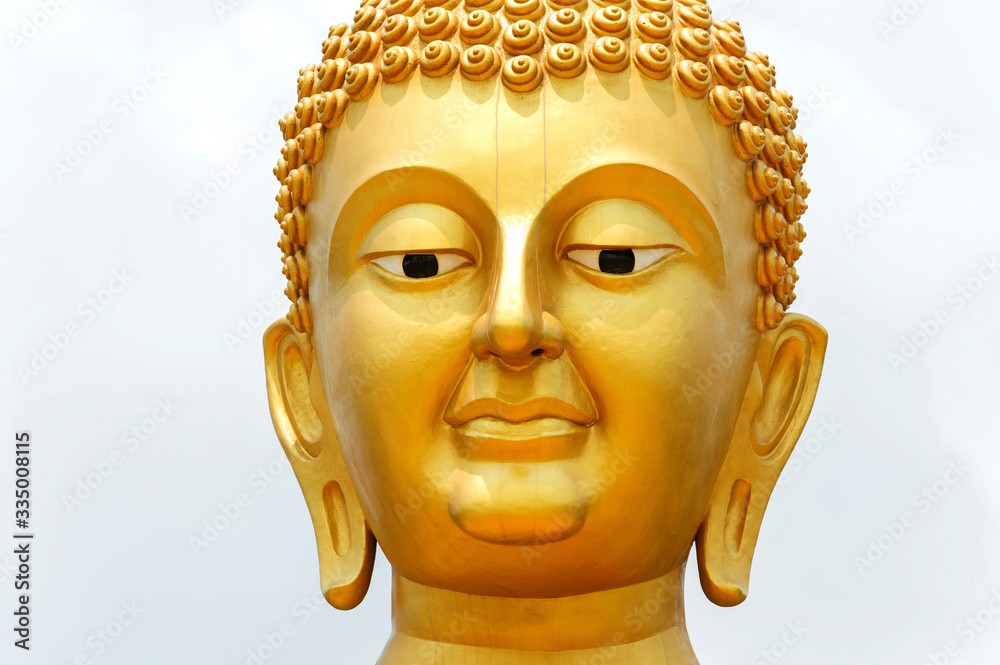Ancient Lord Buddha Statue Nakhon Nayok Province in thailand