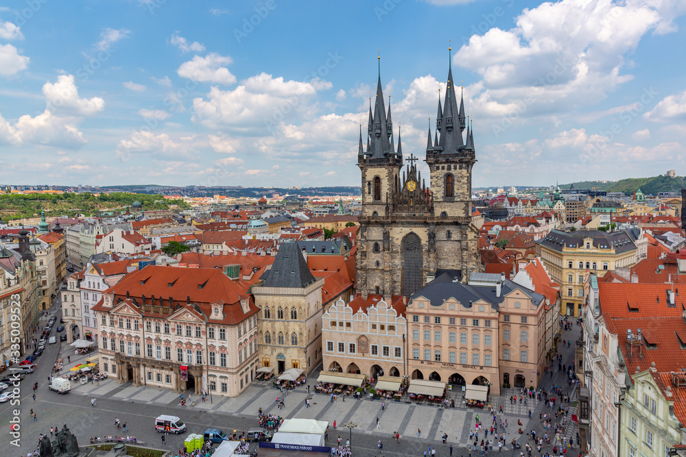 Obraz premium Aerial view of Old Town Square, Prague, Czech Republic