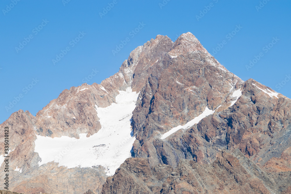 mountain peak with snow