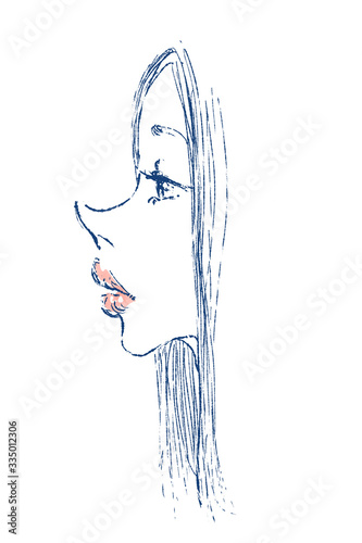 女性の横顔