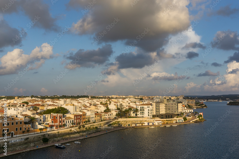 Mahon / Spain 28.09.2015.Panoramic view of the city of Mahon