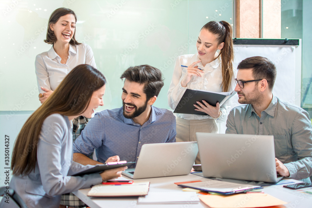 Business partners on a meeting in the office. Business partners on a meeting in the office.
