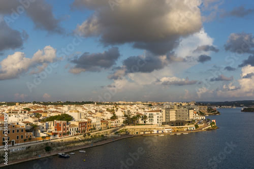 Mahon / Spain 28.09.2015.Panoramic view of the city of Mahon