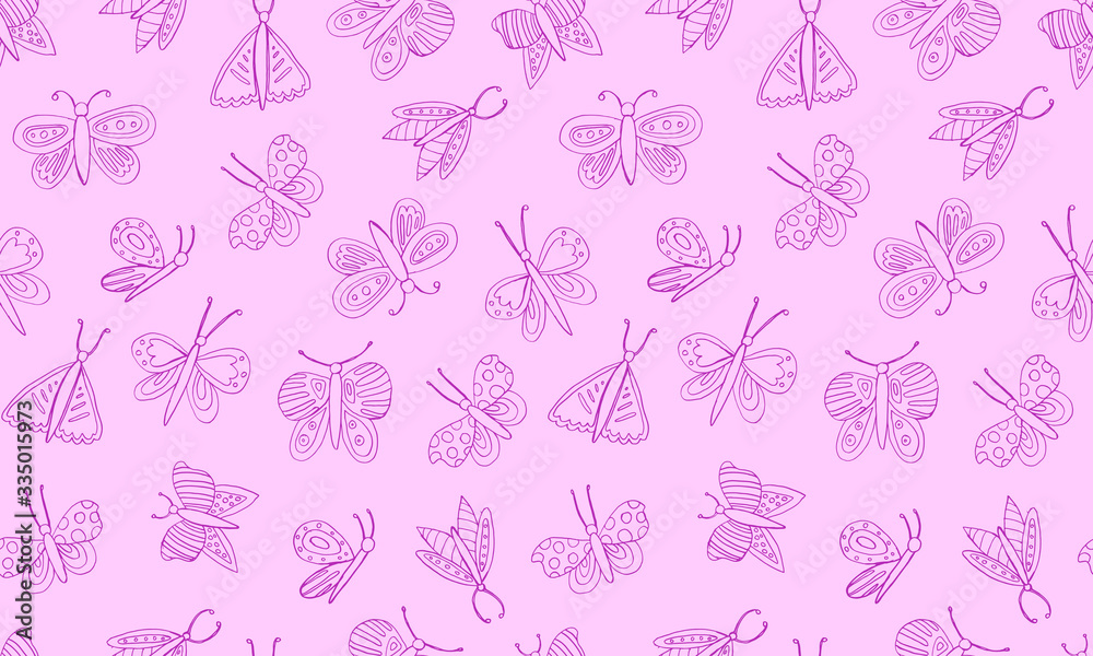 Beautiful colorful butterfly isolated on a white background. Hand drawing line vector sketch Beautiful colorful butterfly isolated on a white background. Hand drawing line vector sketch
