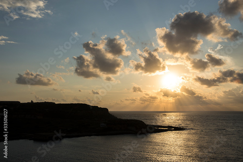 Sunset on the Mahon Island  Balearic Islands