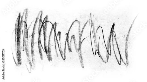 Abstract Grunge Brushes Stop Motion Background/ 4k animation of an abstract grunge background with paint brushes scribbling in stop motion sequence seamless looping