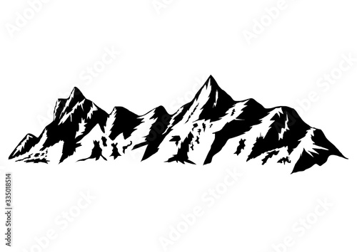 Fototapeta Naklejka Na Ścianę i Meble -  mountains silhouettes