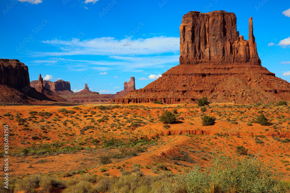 Utah/Arizona / USA - August 10, 2015: The Monument Valley Navajo Tribal Reservation landscape, Utah/Arizona, USA Utah/Arizona / USA - August 10, 2015: The Monument Valley Navajo Tribal Reservation landscape, Utah/Arizona, USA