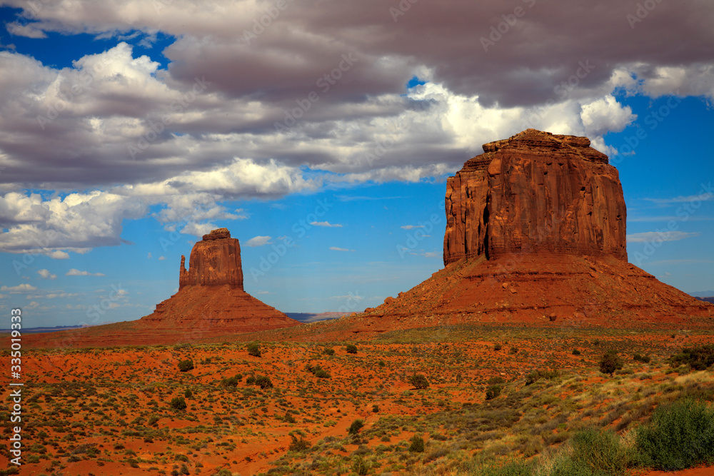 Utah/Arizona / USA - August 10, 2015: The Monument Valley Navajo Tribal Reservation landscape, Utah/Arizona, USA Utah/Arizona / USA - August 10, 2015: The Monument Valley Navajo Tribal Reservation landscape, Utah/Arizona, USA
