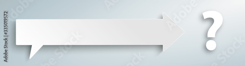 Speech Bubble Arrow Question Header
