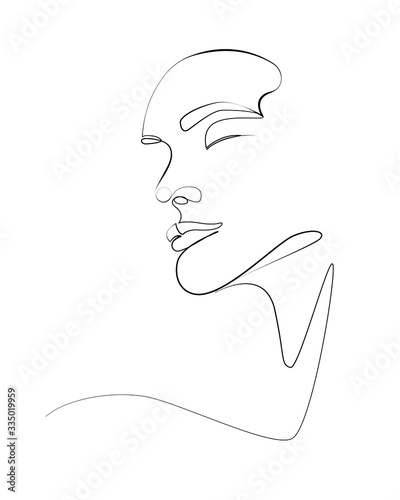 woman face one line art 2