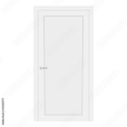 White door. Home domestic interior