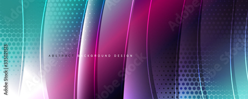 Shining glass abstract wave background. Dynamic motion line effect. Vector Illustration For Wallpaper, Banner, Background, Card, Book Illustration, landing page