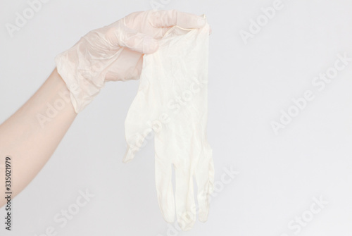 Hand in glove, protection from the virus © Evgeniya