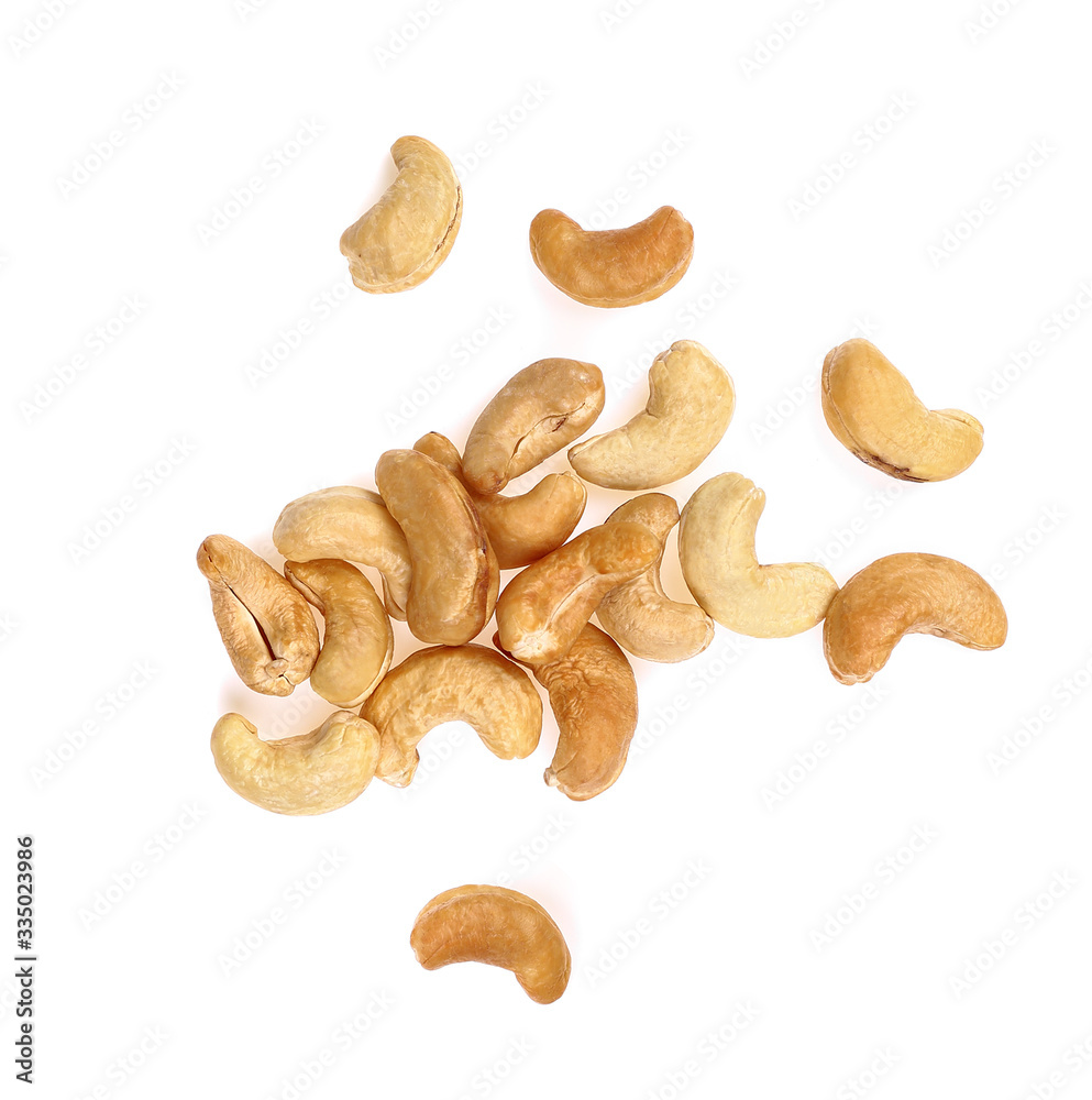 cashew nut isolated on white background. cashew nut isolated on white background.