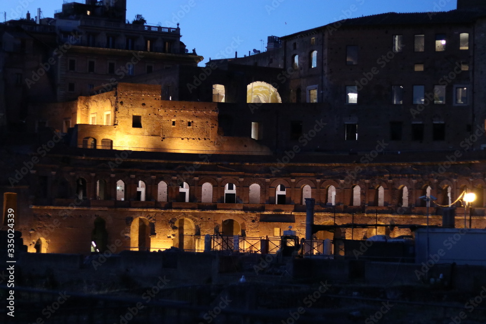 night view of rome italy