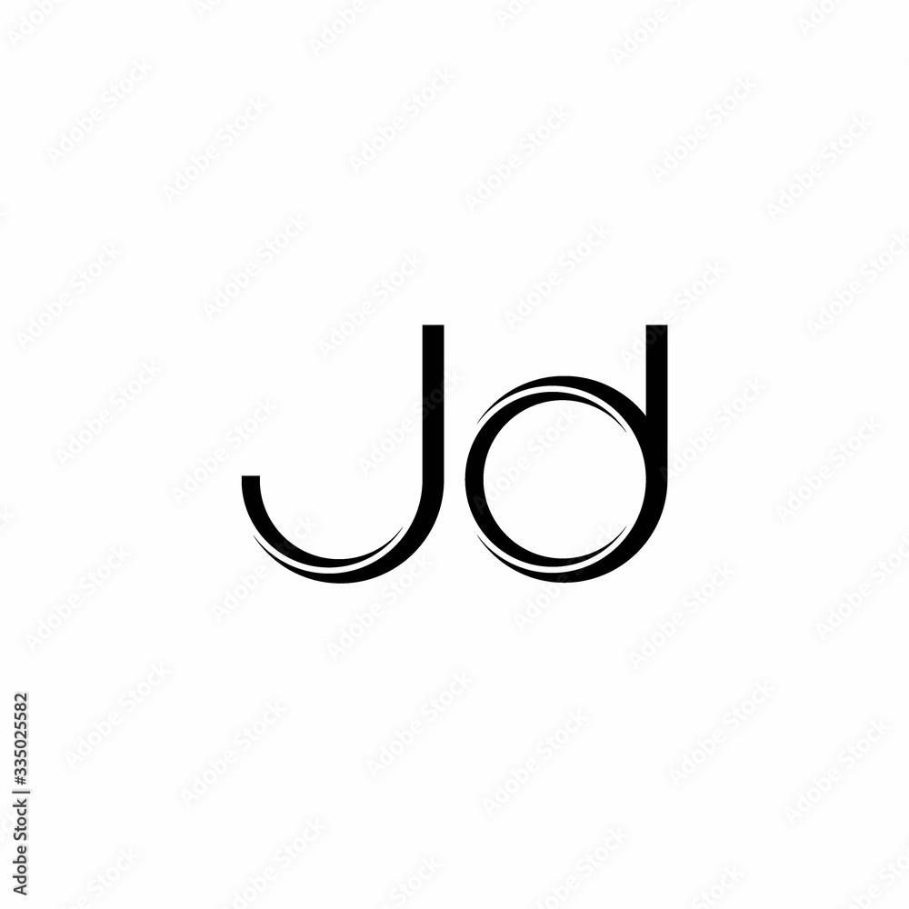 JD Logo monogram with slice rounded modern design template JD Logo monogram with slice rounded modern design template